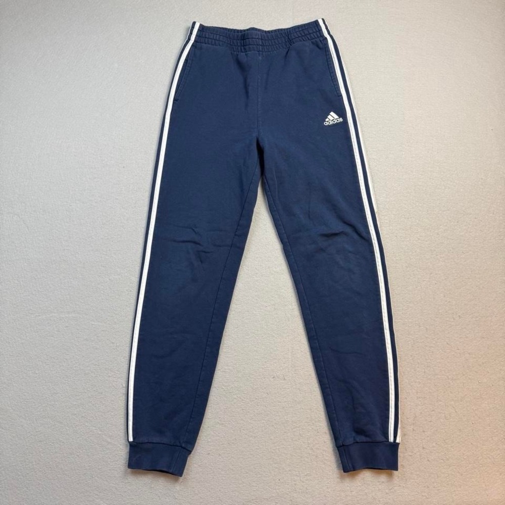 Adidas Navy Three Stripe Joggers – Youth 18/20